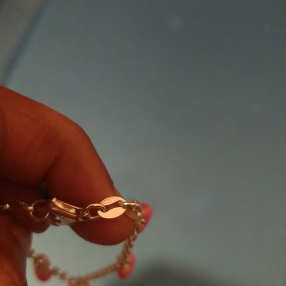 925 Sterling silver bracelet with candy hearts - Picture 2 of 3